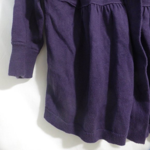 GAP, size small, purple large button front cardigan with pleated bottom, GUC - Picture 6 of 14